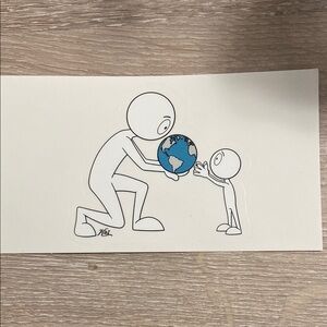 Parent Gifting the Word to Child Sticker by Street Artist Kai